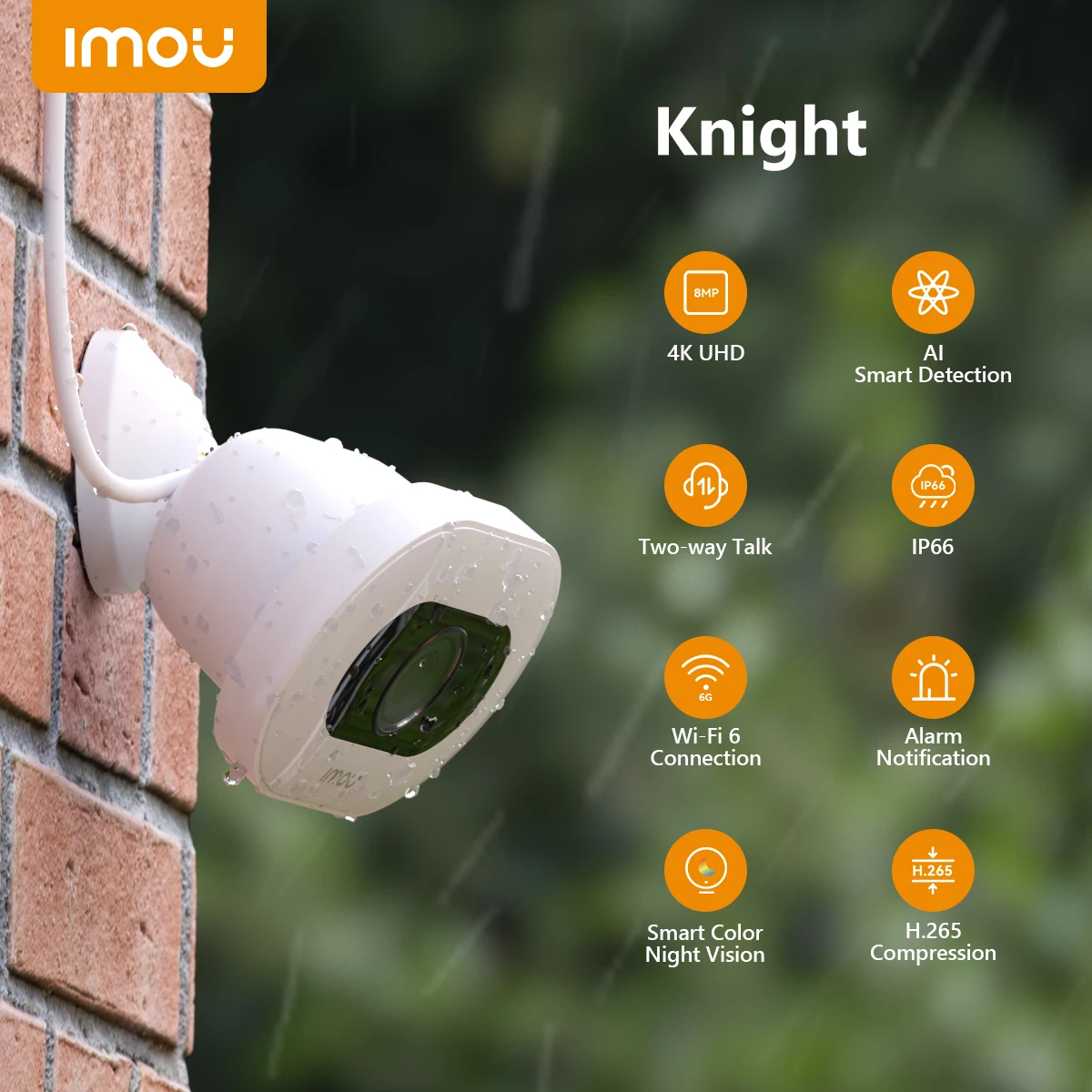 IMOU Knight 4K UHD Outdoor Security Wifi CCTV Surveillance Camera AI-based Person/Vehicle/Pet Detection