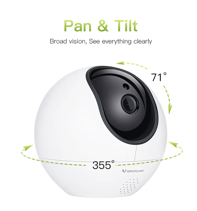 Vstarcam CS990 3MP 1296P Беспроводная интерком-IP-камера PTZ IP Dome с функцией реального времени, автоматического слежения и идентификации ИИ.