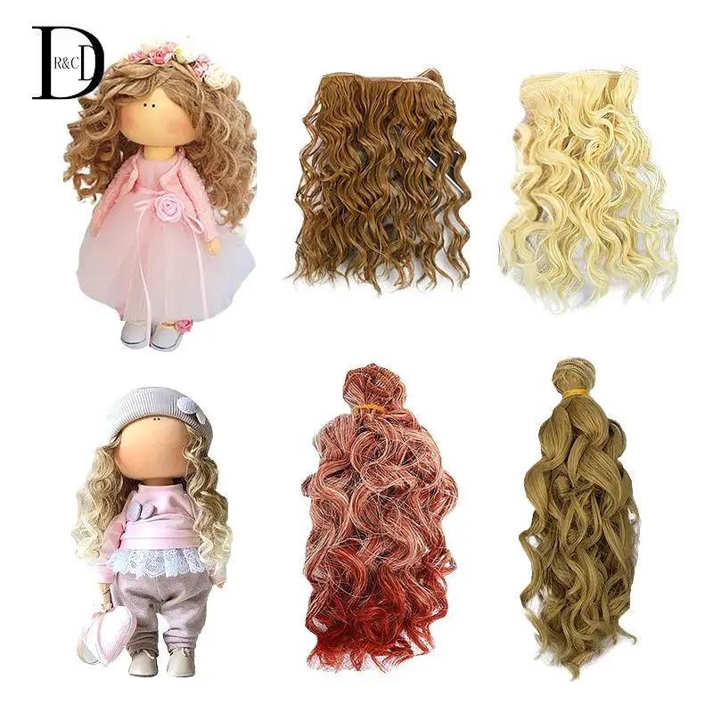 

Tresses Screw Curly Hair Extensions For All Dolls DIY Hair Wigs Heat Resistant Fiber Hair Wefts Accessories Toys