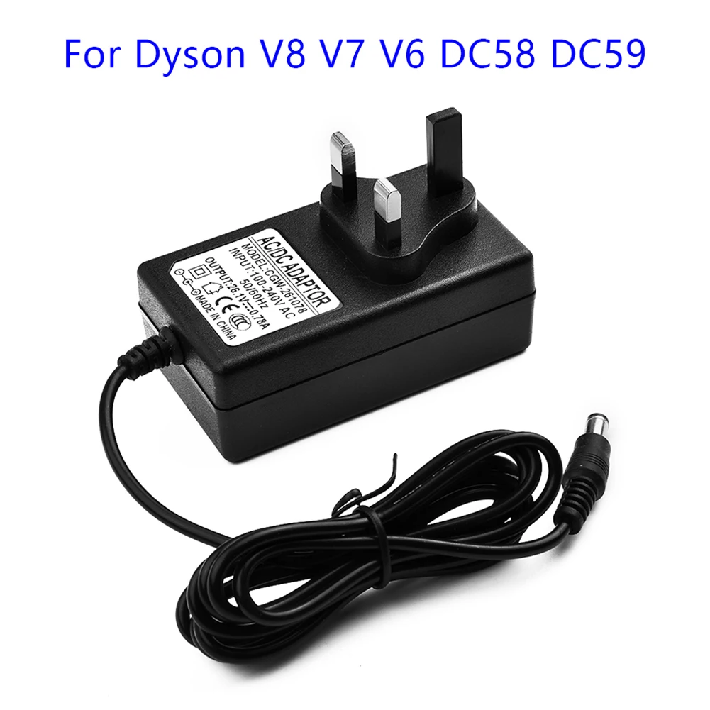 

1Pc UK Plug Charging Adapter For Dyson V6-V8 SV03-SV11Absolute Animal Vacuum Cleaner Battery Power Charger Plug Replacements