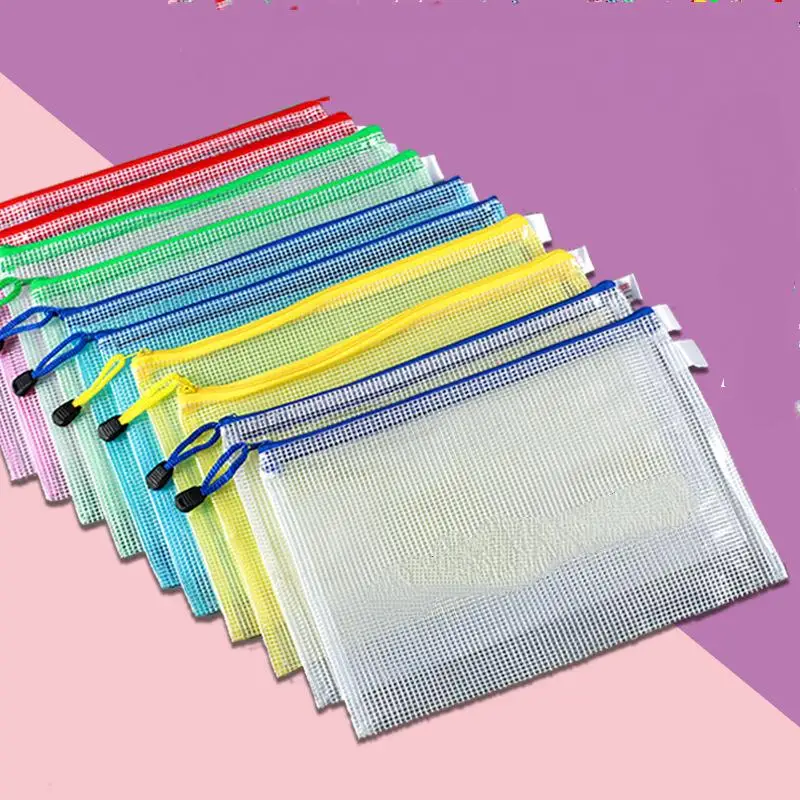 

Convenient Clear Pvc Waterproof A4 Binder Pockets Clear Zipper Folders Notebook Binder Files Reports Binder Office Stationery