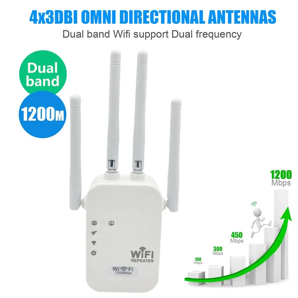 Wi-Fi-усилитель сигнала Huastlink Wps 1200 Мбит/с 2 4/5 ГГц