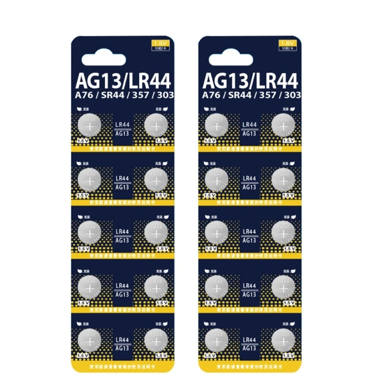 Фото Кнопочный аккумулятор AG13/L1154/LR44, литиевая батарея для часов, калькуляторов №2