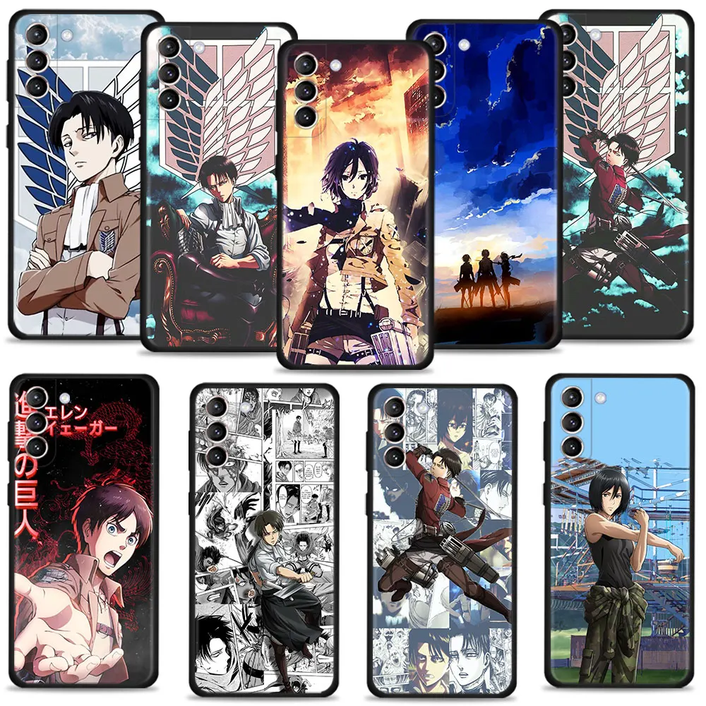 

Coque Style For Samsung Galaxy S20 FE 2022 S22 Ultra 5G S8 S10 S10e S9 S21 Plus S7 Anime Attack On Titan Characters