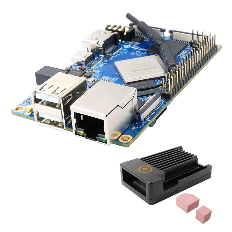 

Для Orange Pi 4B макетная плата + чехол Rockchip RK3399 4 Гб DDR4 + 16 Гб EMMC Flash с NPU SPR2801S Run для Android