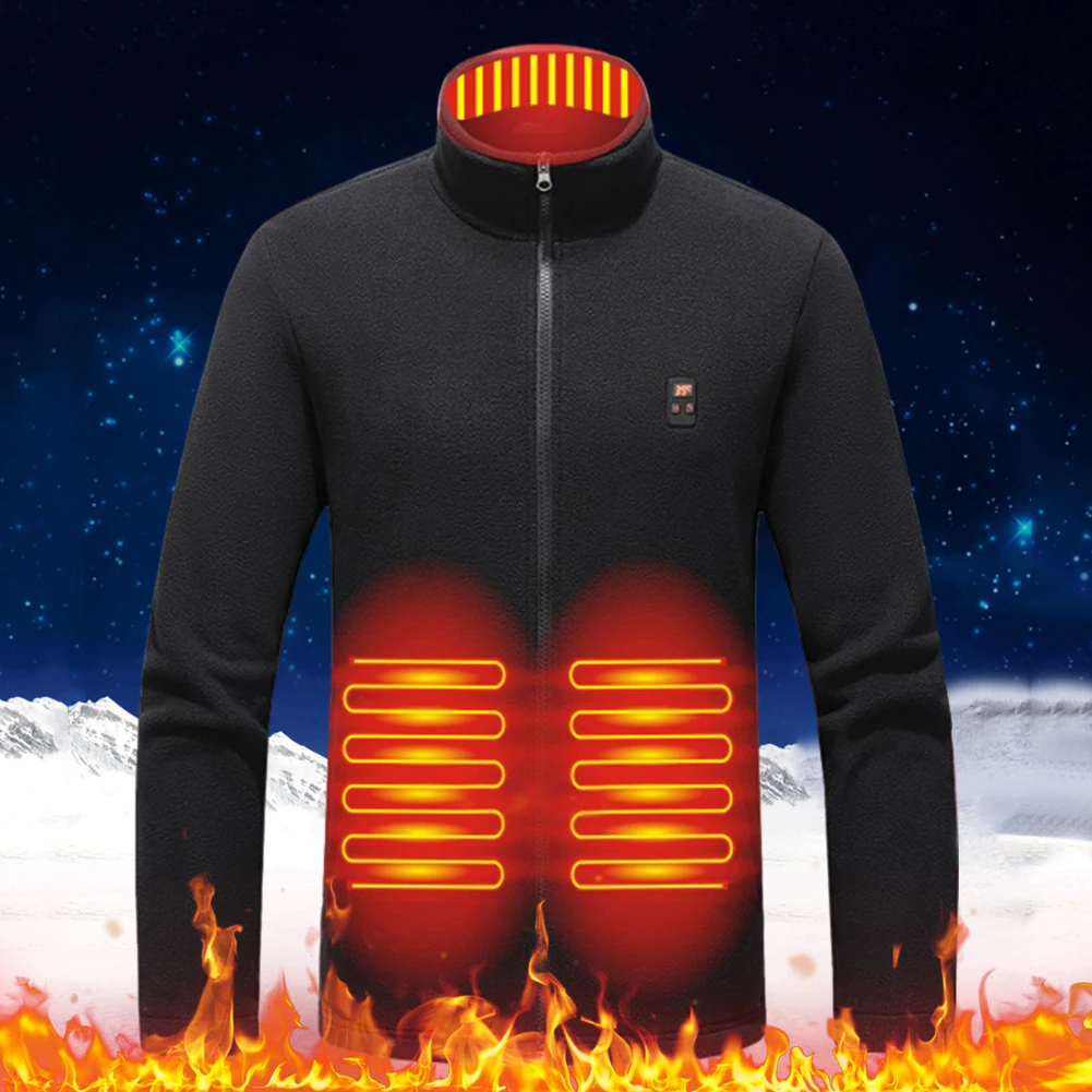 

Теплая куртка с подогревом, водонепроницаемая Изолированная Куртка с USB-зарядкой, свитер с подогревом для пеших прогулок и катания на лыжах, 9 предметов