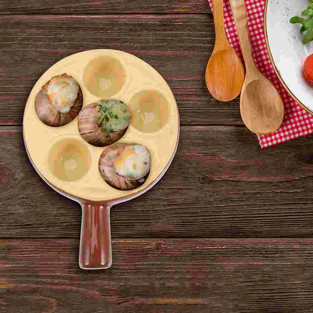 2 szt. ceramiczne naczynie do pieczenia Escargot na ślimaki z owocami morza wielofunkcyjne żywność talerz