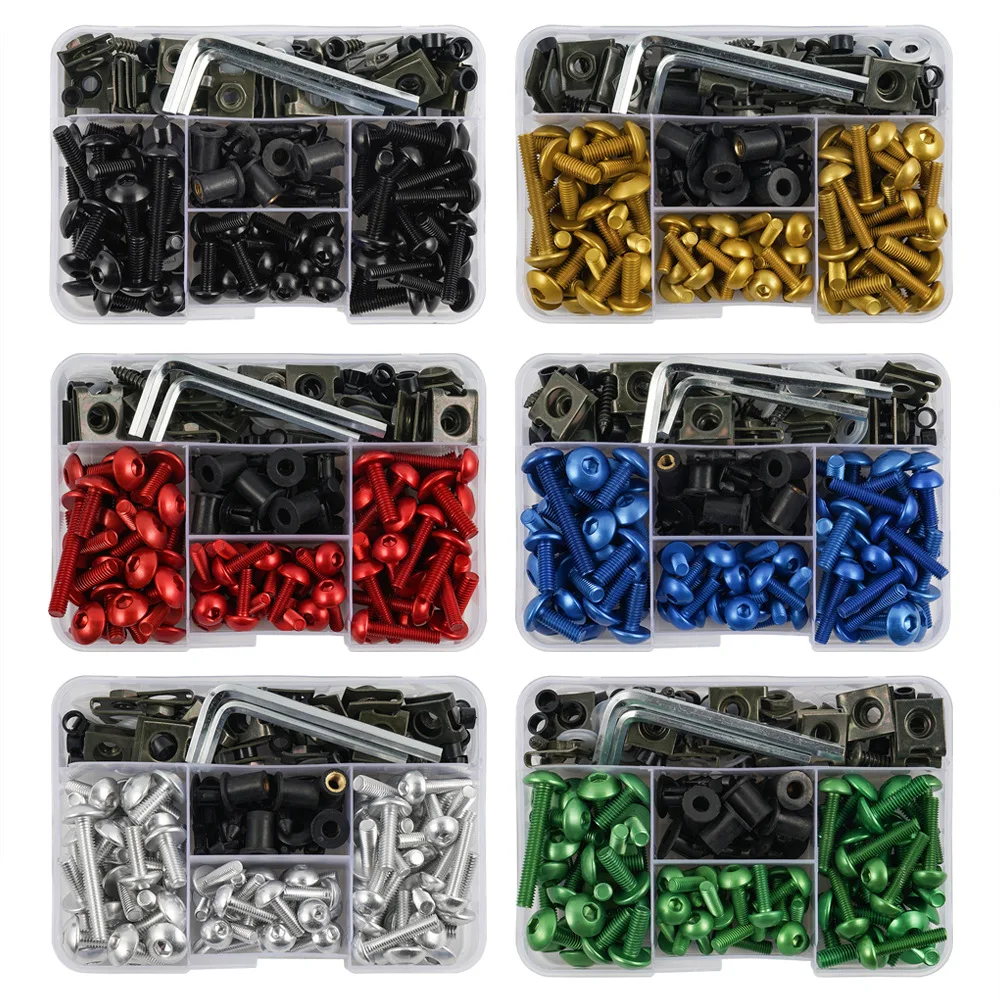 

195 шт. винты для мотоцикла из сплава обтекатель болт комплект винтовых гаек для Suzuki GSXR 600 750 Φ SV650/X Yamaha Bmw Honda Kawasaki