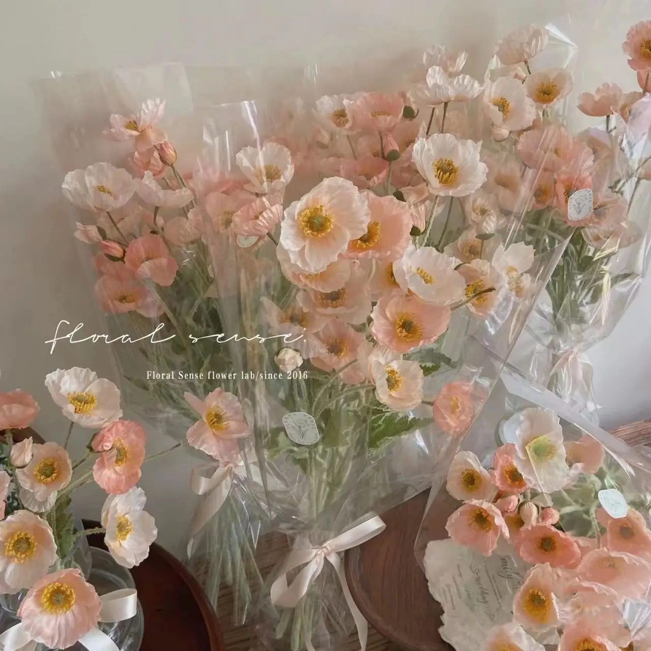 

1pc Simulation Poppy Bouquet Photography Props Fake Flowers Indoor Living Room Bedroom Decoration Flowers Artificial Flowers