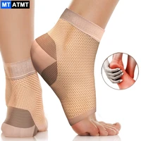 1pair plantar fasciitis socks with arch support ankle compression sleeve bracetoeless socks for foot pain relief swelling