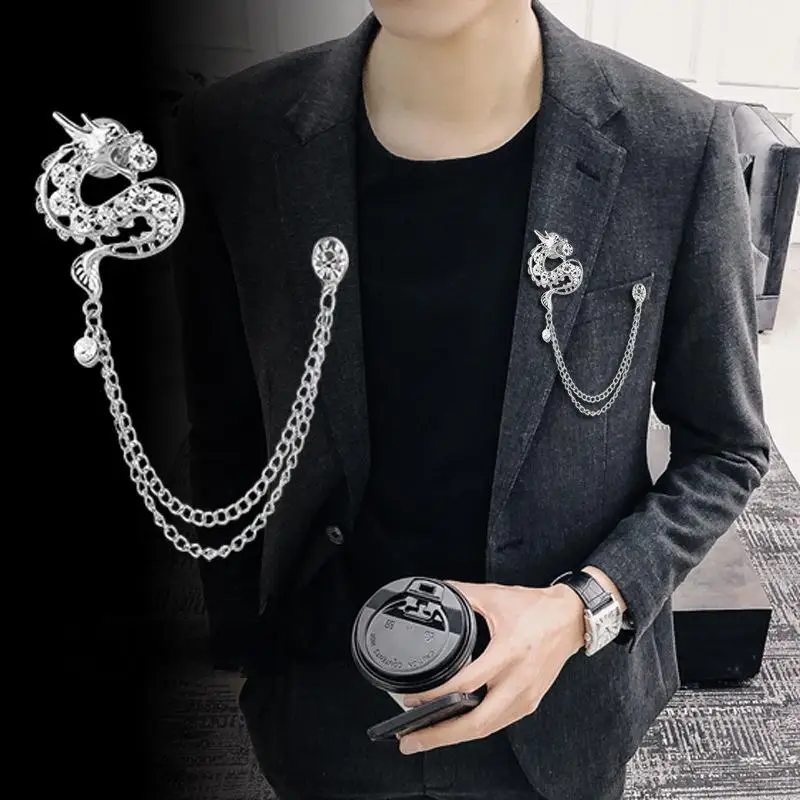 

Dragon Brooch Fashion Diamond Alloy Clothes Brooch Brooch Fashion Accessories Men