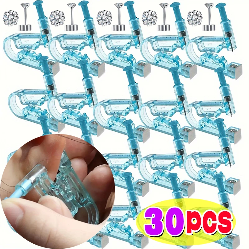 Одноразовые синие наборы пистолетов для пирсинга ушей Asepsis здоровая