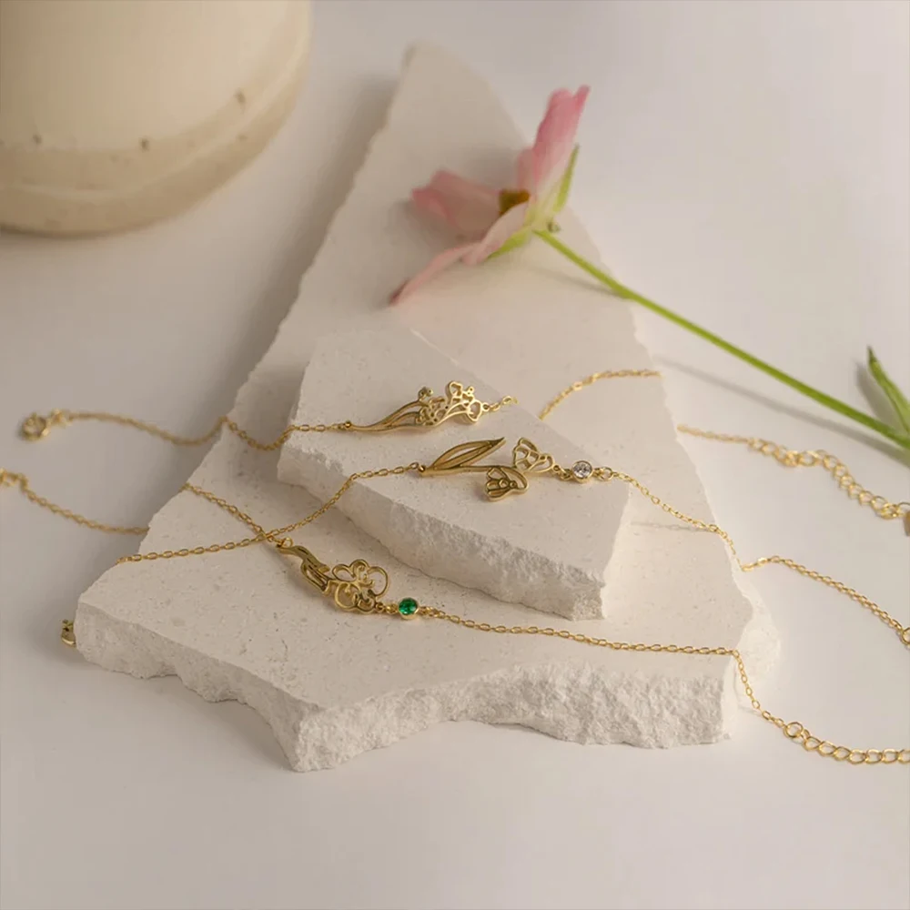 Stainless Steel Custom Bracelet For Women's Birth Flower Personalized Women's Crystal Bracelet Mother Girlfriend Birthday Gift