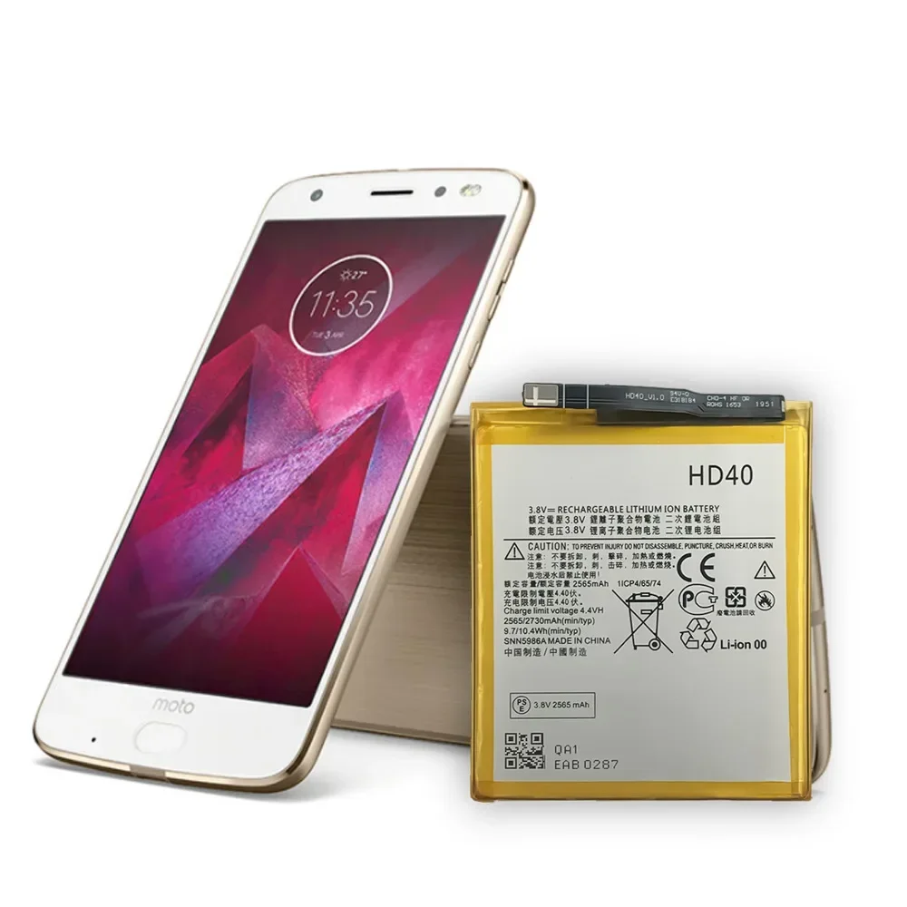 Новая высококачественная сменная батарея для Motorola Moto Z2 Force Xt1789-01 03 05 литиевая HD40