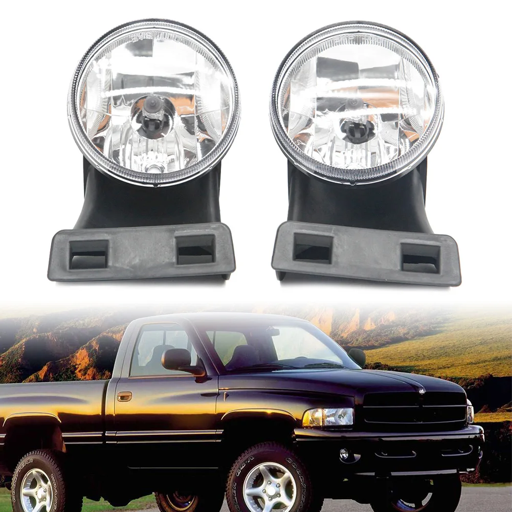 1 Pair Car Front Fog Light Lamps with Bulbs Left+Right For Dodge Ram 1500 2500 3500 1994 1995 1996 1997 1998 1999 2000 2001 2002