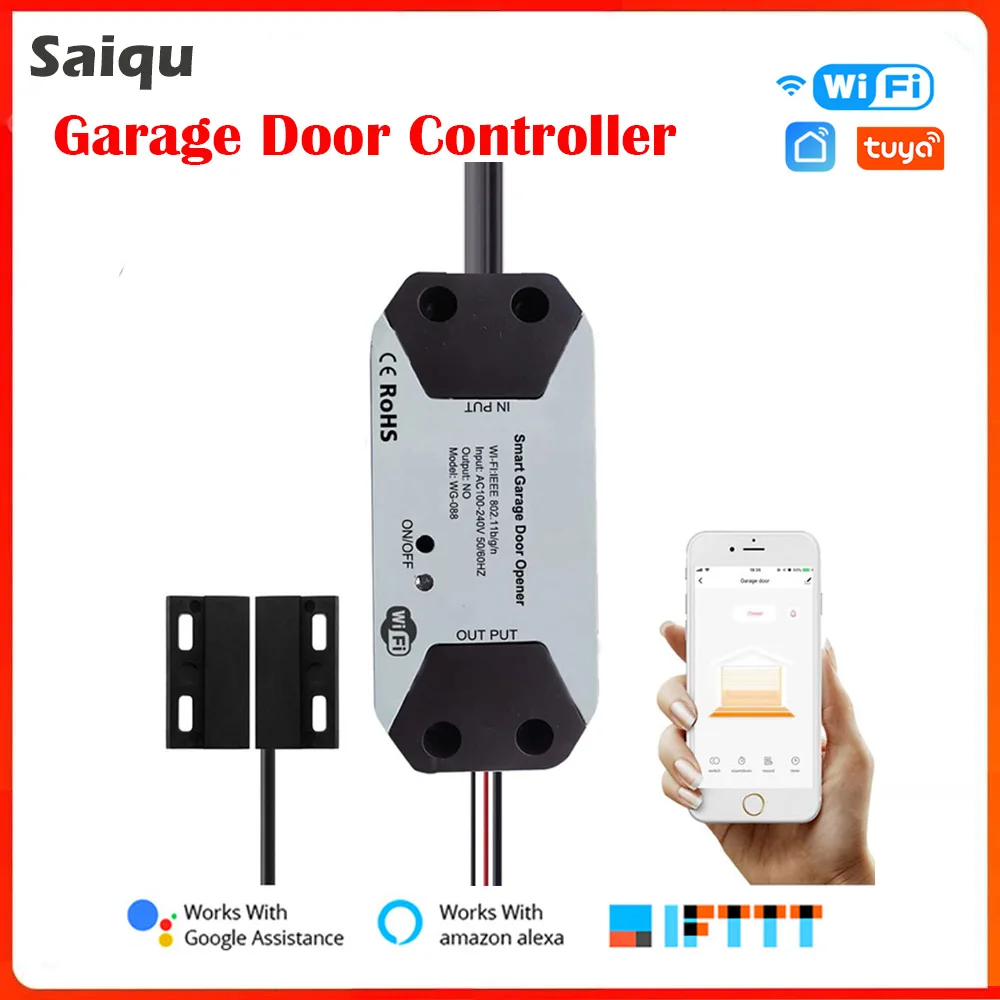 

Tuya Wi-Fi контроллер гаражных ворот умный переключатель устройство открывания дверей приложение Alexa голосовое управление устройство открывания домашних гаражных ворот