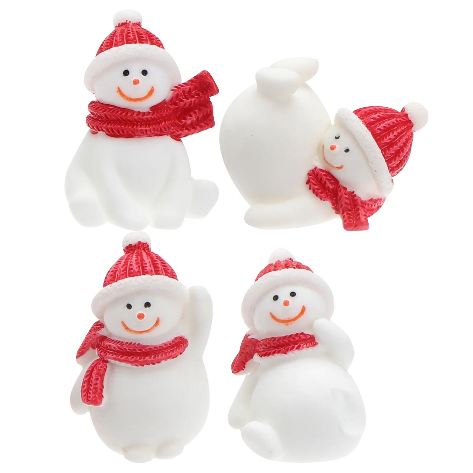 

Snowman Christmas Micro Resin Ornament Landscape Santa Miniature Mini Statue Ornaments Figurine Decor Sculpture Accessories