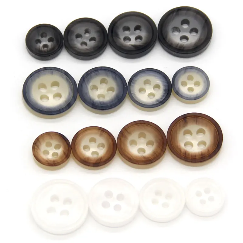 HENGC 9/10/11/13mm Fashion White Shirt Resin Buttons For Clothing Dress Cardigan Doll Mini Decorations DIY Crafts Wholesale - купить по