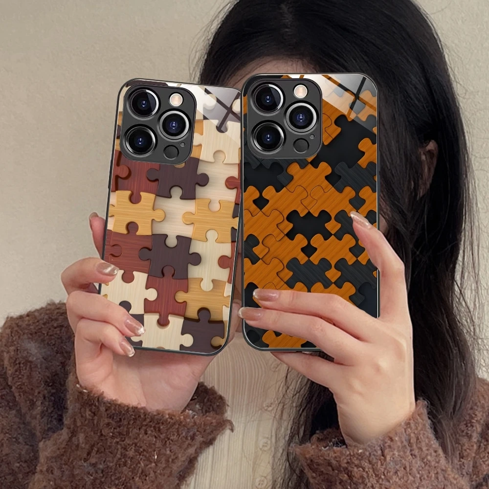 Puzzle Pretty Fashion Чехол для мобильного телефона iPhone 16 15 14 13 12 11 X XR XS 8 Pro Max Plus Mini PC
