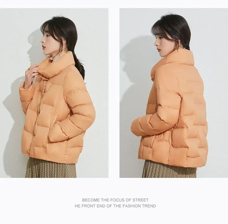 Autumn Winter Jacket Women Parkas Fashion Loose Thin Down Cotton Coats Female Jackets Stand Collar Ultra-light Outwear Tops S83