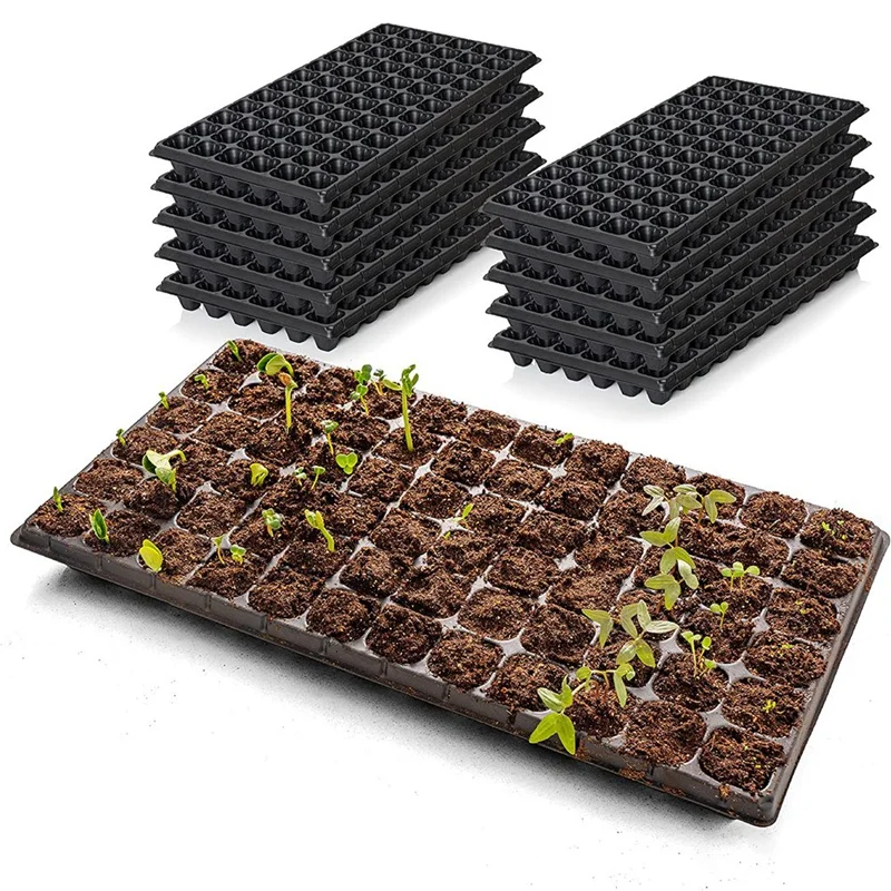 

10-Pack Seed Starter Kit, 72 Cell Seedling Trays Gardening Germination Growing Trays Plant Grow Kit Seed Starting Trays