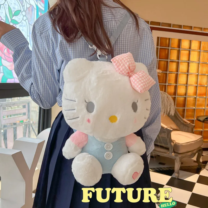 

Hello Kitty Kawaii Sanrio Cinnamoroll Mymelody Kuromi Cute Plush Doll Backpack Sweet Cartoon Anime Plush Toy Plush Bag Girl Gift