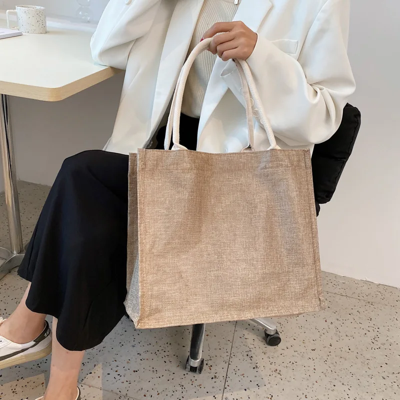 Оптовая продажа большие сумки-тоуты тканевая сумка цвета хаки для покупок