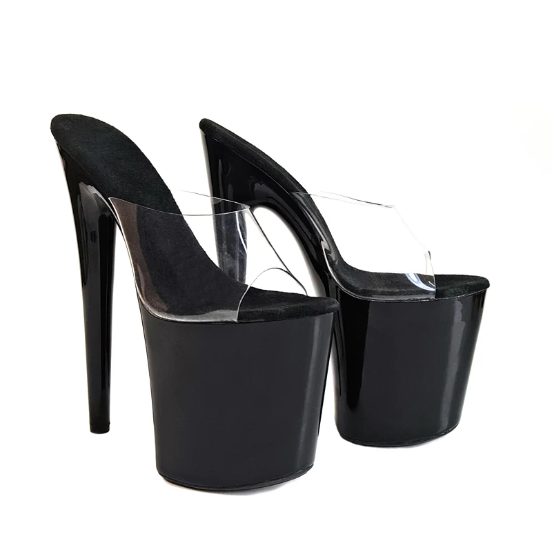 Leecabe 8inches PVC Upper Platform Shoes Sexy Dance Shoes 20 CM High Heels Sandals Shoes Night Club Women For Pole Dancing