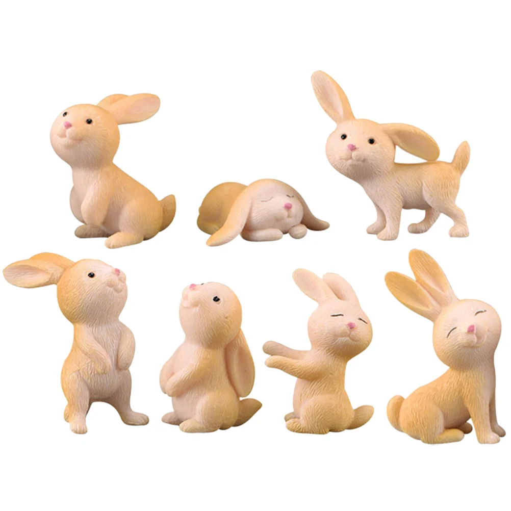 

7Pcs Bunny Figurines Wedding Rabbit Decor Decorative Bunny Statues Rabbits Figurines for Garden Landscape