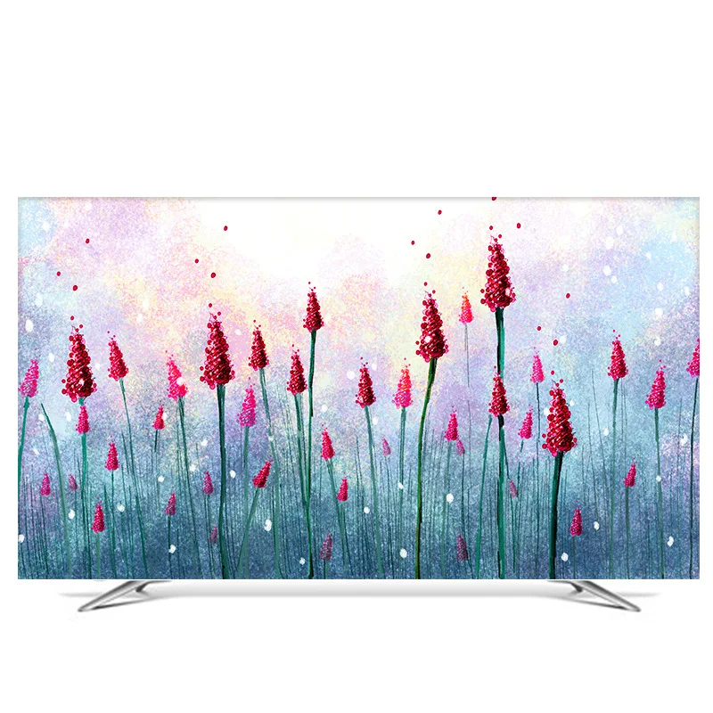 

На заказ 32 " - 85" дюймов декоративная крышка капюшона для экрана LCD TV PC Цветочные птицы сливы Bossom одуванчик