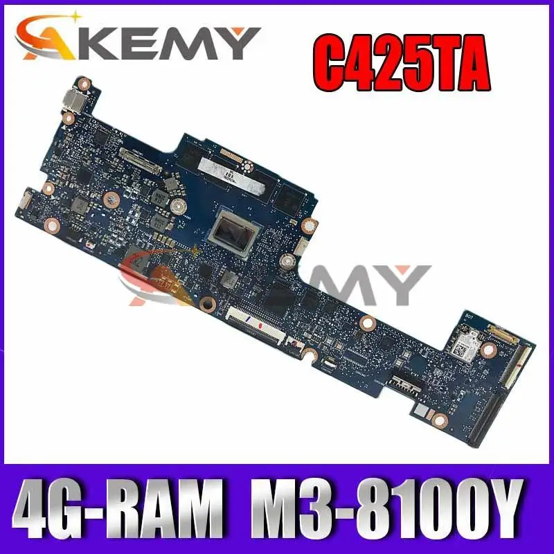 

Akemy C425TA motherboard for ASUS C425TA C425T Laptop Motherboard Mainboard 128G-SSD 4G-RAM M3-8100Y CPU