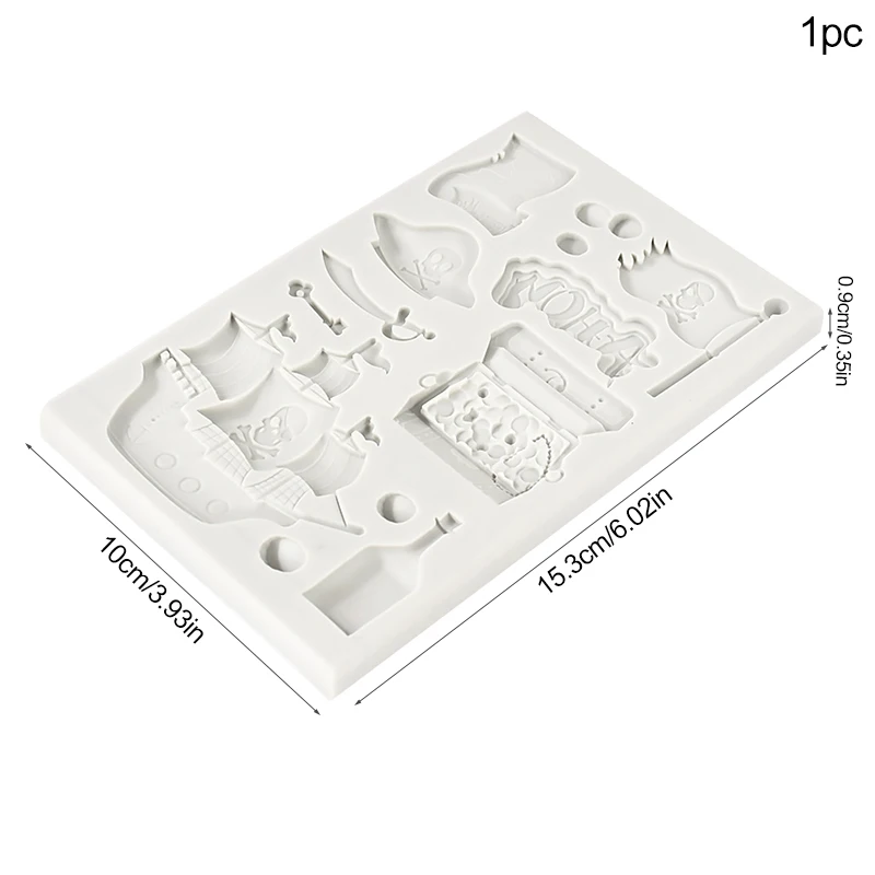 1 шт. силиконовая форма для украшения торта в виде пиратской лодки