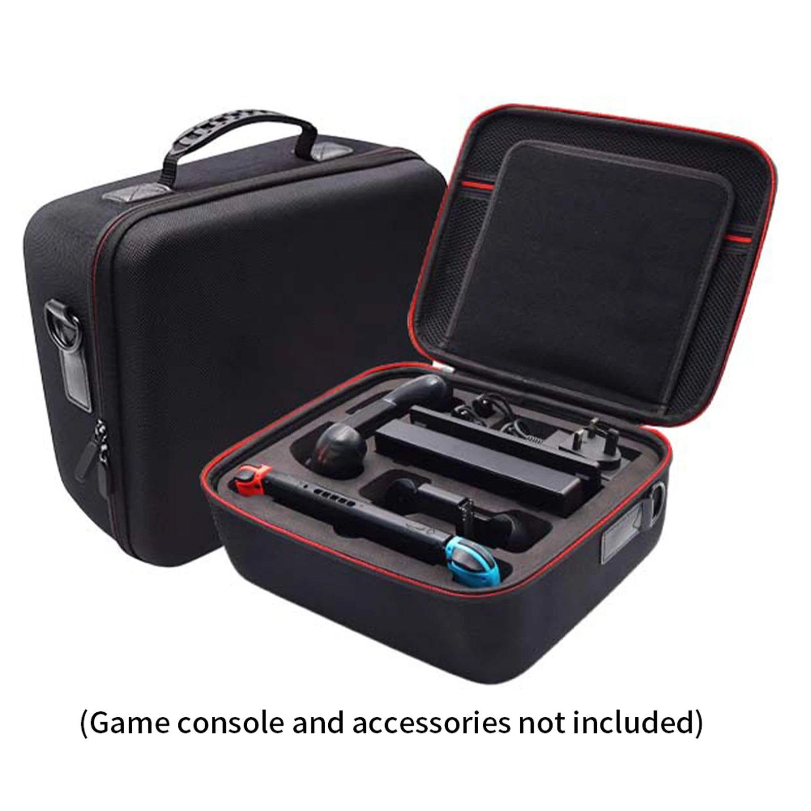 

Портативная защитная сумка с ручкой и слотом для 21 карты, бытовой дорожный подарок, эргономичный жесткий чехол с двойной молнией, подходит для OLED-экрана