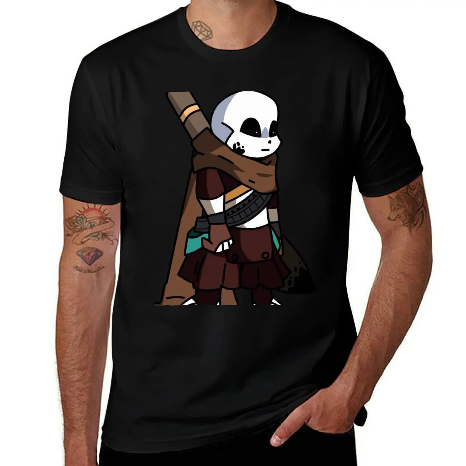 Фото Футболка Ink Sans FnF X-event mod, рабочая, повседневная, свободного кроя. №1