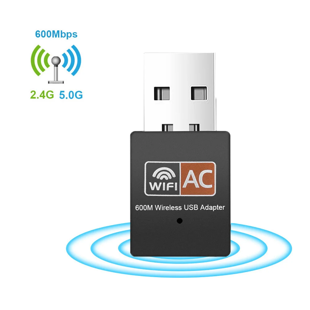 

600Mbps USB WiFi Adapter Wireless Network Card 2.4GHz 5GHz Dual Band WiFi Dongle 802.11b/n/g/ac Lan Wifi Adapter For Computer