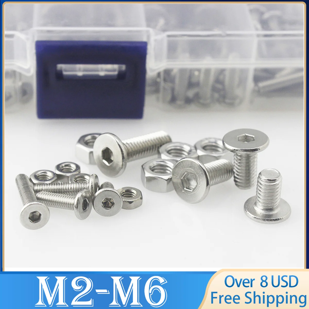 

Шестигранная головка, ультратонкая рифленая головка, винтовая гайка, машинка, набор из нержавеющей стали 304 M2 M3 M4 M5 M6