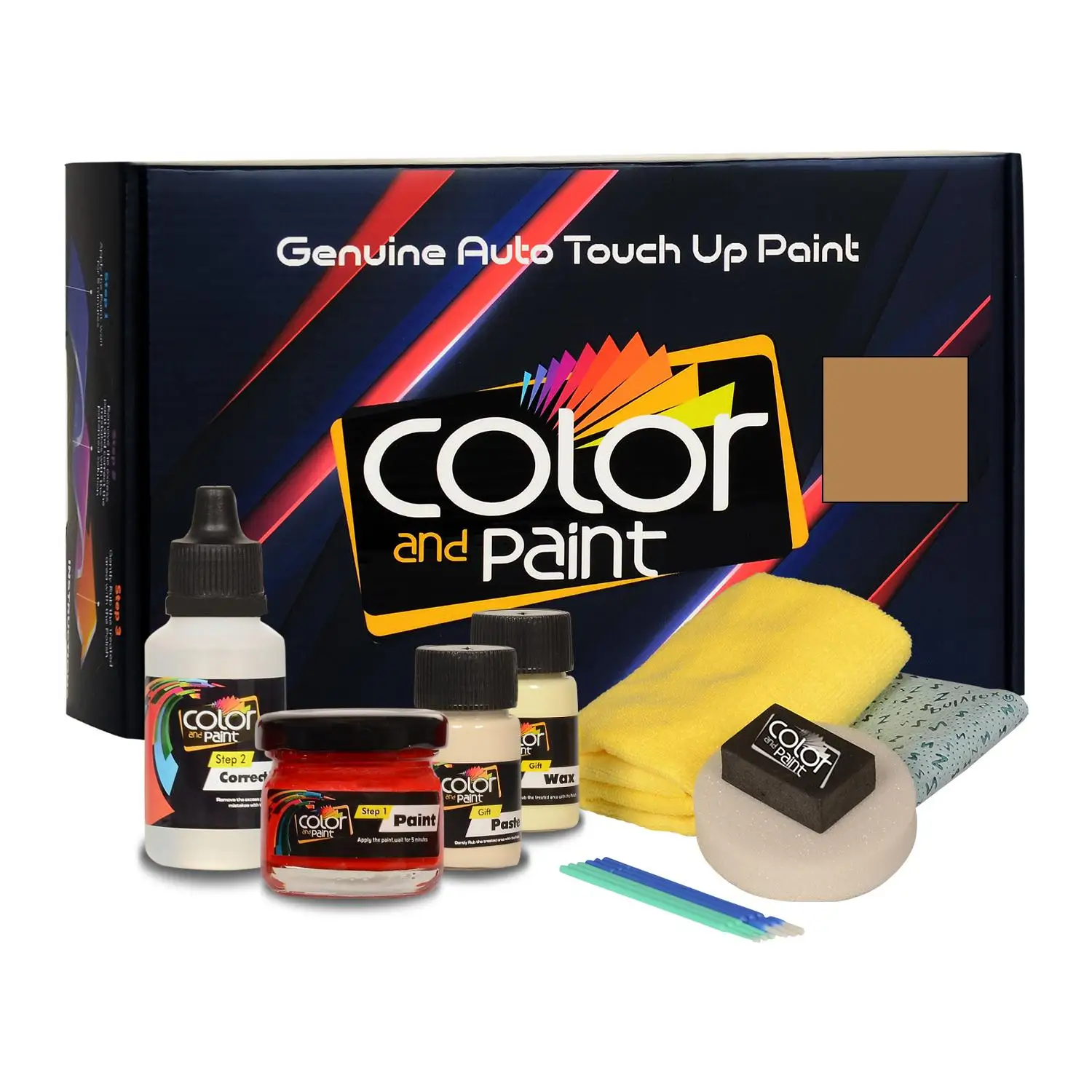 

Color and Paint compatible with Vauxhall Automotive Touch Up Paint - AMBER GOLD MET - 57L - Basic Care