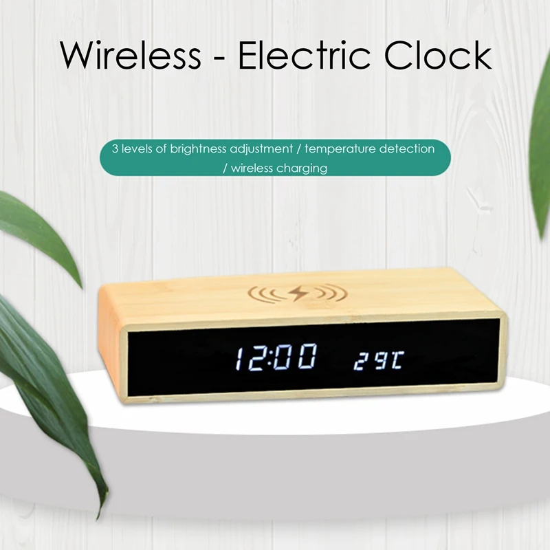 Desktop Mute Sleepy Alarm Clock Led Mirror Clock