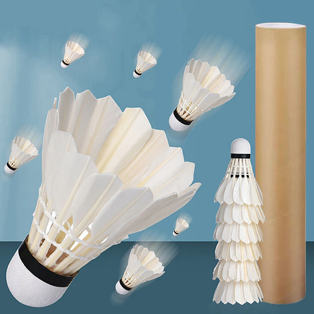 

3/6pcs Badminton Shuttlecock White Goose Board Feather Flying Stability Durable Shuttlecock Ball feather Clubs Indoor Training