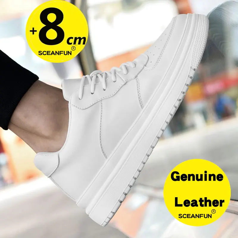 Кроссовки Подъемные мужские стельки из натуральной кожи для отдыха и спорта