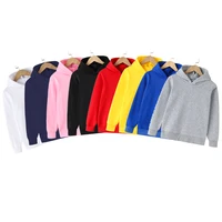 cute 2d pattern boys and girls solid color hoodie casual style fleece sweater 2022 new fast shipping