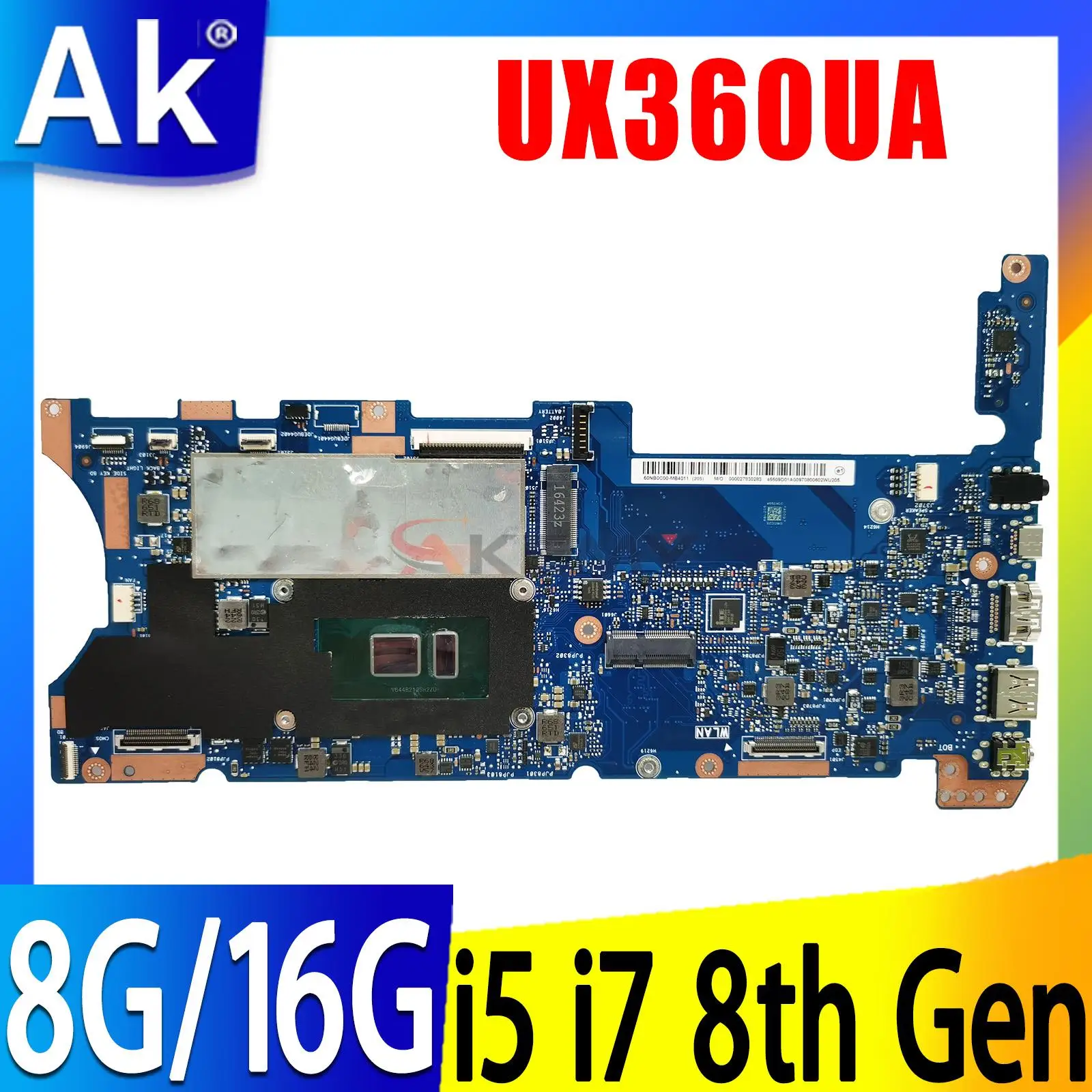 UX360UA Материнская плата ASUS ZenBook Flip UX360UAK UX360U TP360UA материнская плата для ноутбука I3 I5 I7 6-го или 7-го поколения ЦП 8 ГБ/16 ГБ-ОЗУ