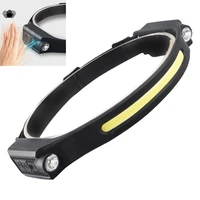double side lights cob induction headlight led outdoor night running fishing type c rechargeable floodlight headlight