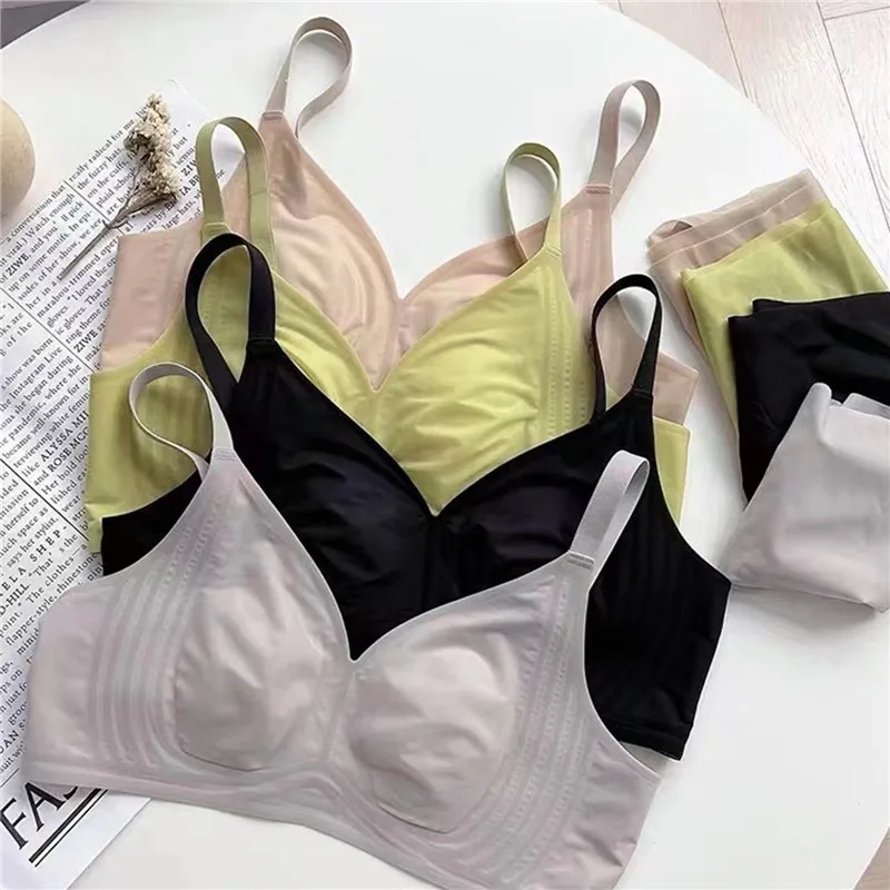 

Женский ультратонкий бюстгальтер, дышащий крутой на ощупь летний бюстгальтер без косточек с чашкой кролика, повседневное пикантное удобное нижнее белье с мягкой поддержкой без косточек