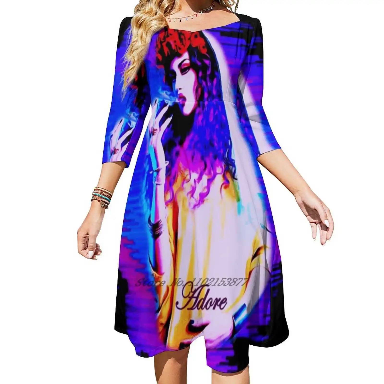 Adore Blue Loose Pocket Dress Print Short Sleeve Dresses Multiple styles Delano Rupauls Drag Race Rupaul Queen