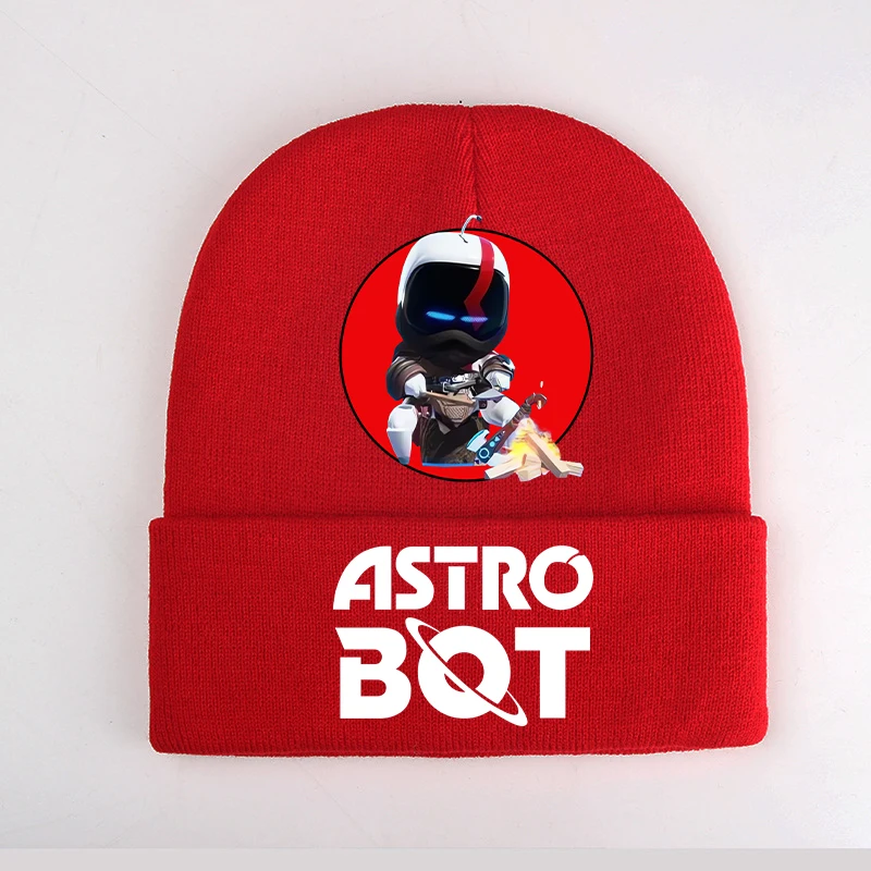 Фото Детская вязаная шапка AstroBoted с принтом персонажей мультфильмов, шерстяная шапка для мальчиков, зимние повседневные теплые шапки, детские рождественские подарки, новинка №3