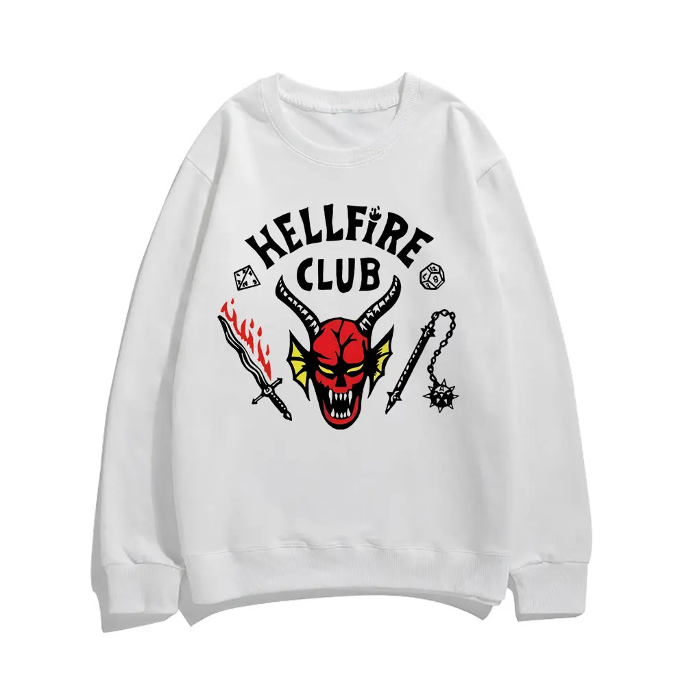 

Hellfire Club Stranger Things 4 Sweatshirt Crewneck Men Women Funny Daily Casual Oversized Cotton Sweatshirts Man Tops Pullover