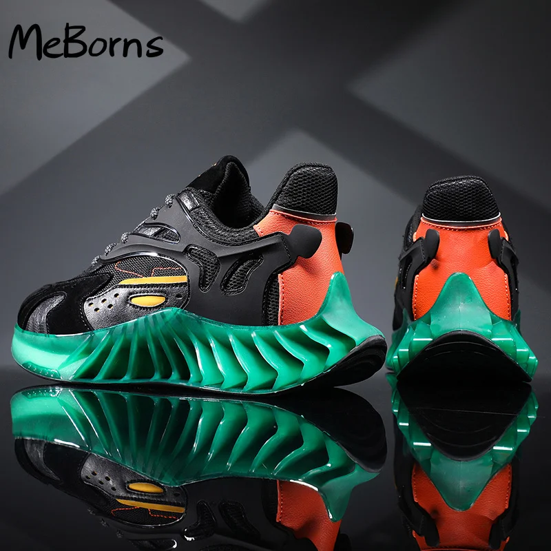 

Trendy Mesh Men Sneakers Breathable Running Shoes for Men Fluorescent Sport Shoes Outdoor Cushion Walking Jogging Athletic Shoes