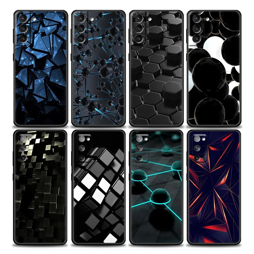 

3D Colorful Block Ball Matte Color Samsung Case for Galaxy S7 S8 S9 S10e S21 S20 Fe Plus Note 20 Ultra 5G Soft Silicone