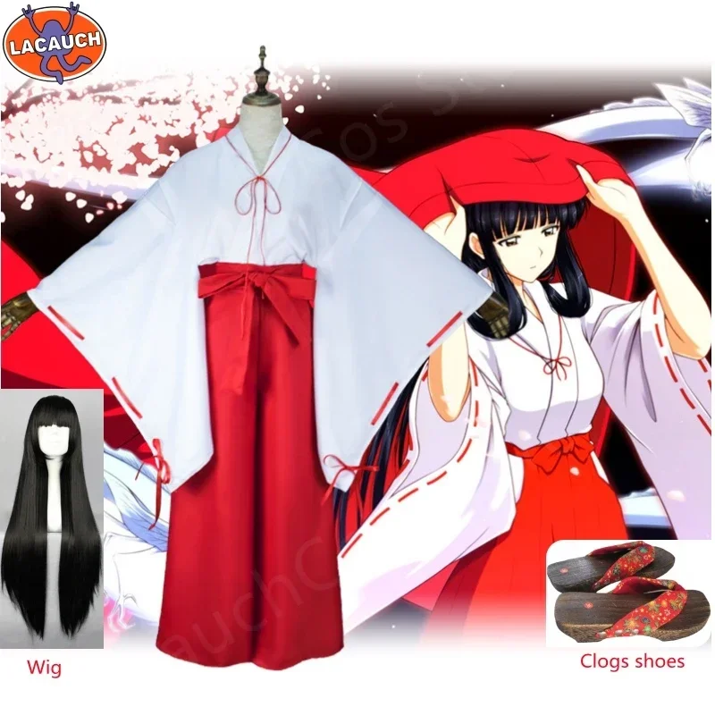 Лакимоно аниме для косплея InuYasha униформа женщин костюмы на Хэллоуин босоножки